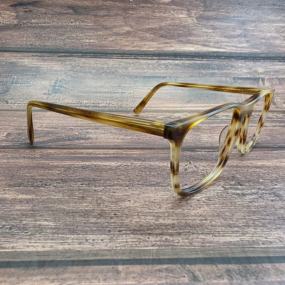 Warby Parker Fletcher Eyeglasses Tiger Eye Tortoise Square Frames 51-17-145